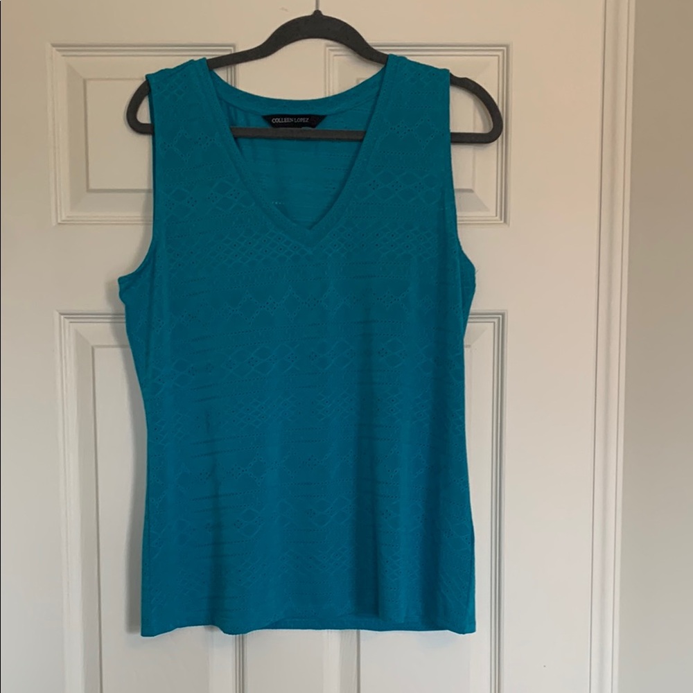 Women's Blue Sleeveless Top